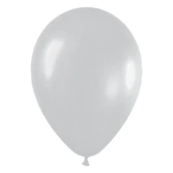 Pack de 50 globos de látex Plata Satinada 30 cm - Sempertex
