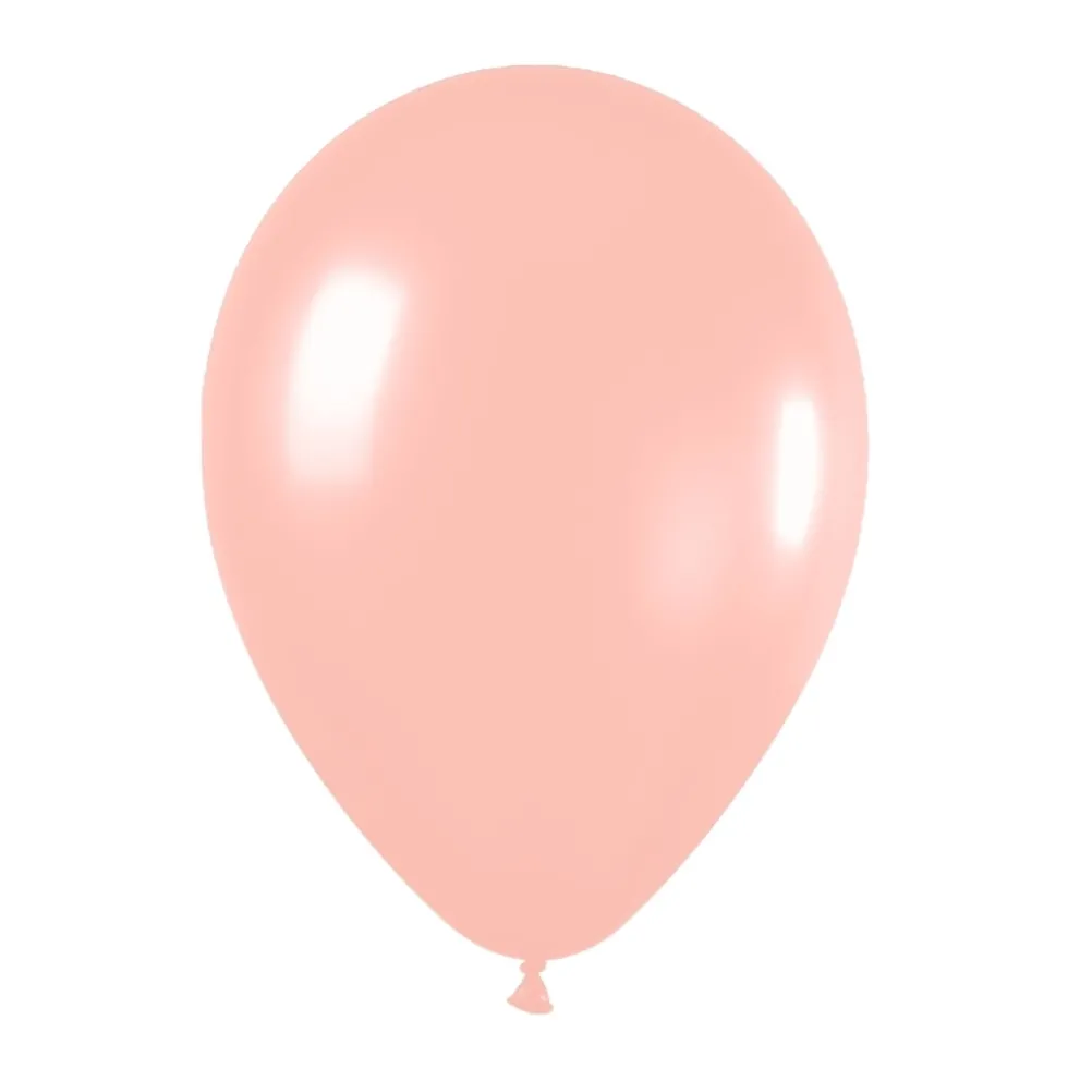 Pack de 12 Globos Melocotón Mate 30 cm