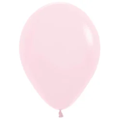 Pack de 12 Globos Rosa Pastel Mate 30 cm