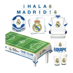 Pack Fiesta Cumpleaños Real Madrid 44 piezas