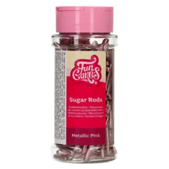 Palitos de Azúcar XL Rosa Metalizado 70 gr - Funcakes