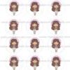 Papel Comestible 6 cm Comunión Niña Castaña Modelo Z