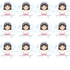 Papel de Azúcar Comunión Niña Modelo A 6 cm