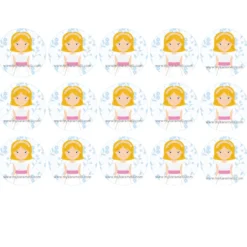 Papel de Azúcar Comunión Niña Modelo B 5 cm