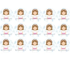 Papel de Azúcar Comunión Niña Modelo C 5 cm