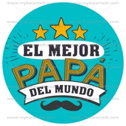 Papel de Azúcar Día del Padre Modelo A 20 cm