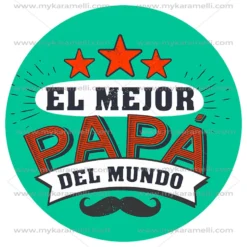 Papel de Azúcar Día del Padre modelo B 20 cm