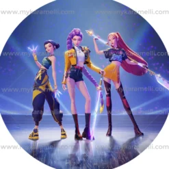 Papel de Oblea 20 cm de Las Guerreras K-POP Mod A