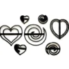 Patchwork cutter Swirls & Hearts