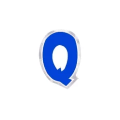 Pegatina para Globos Letra Q Azul