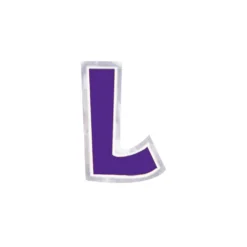 Pegatina para Globos Letra L Morado