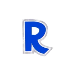 Pegatina para Globos Letra R Azul