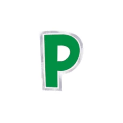 Pegatina para Globos Letra P Verde