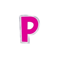 Pegatina para Globos Letra P Rosa