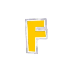 Pegatina para Globos Letra F Amarillo