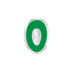 Pegatina para Globos Letra O Verde