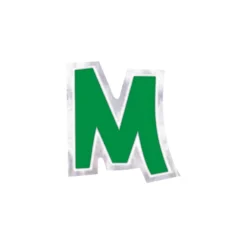 Pegatina para Globos Letra M Verde