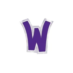 Pegatina para Globos Letra W Morado