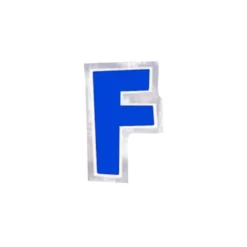 Pegatina para Globos Letra F Azul