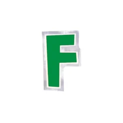 Pegatina para Globos Letra F Verde