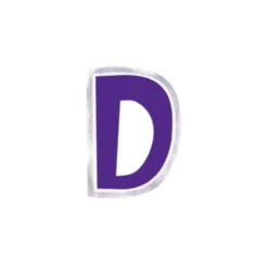 Pegatina para Globos Letra D Morado