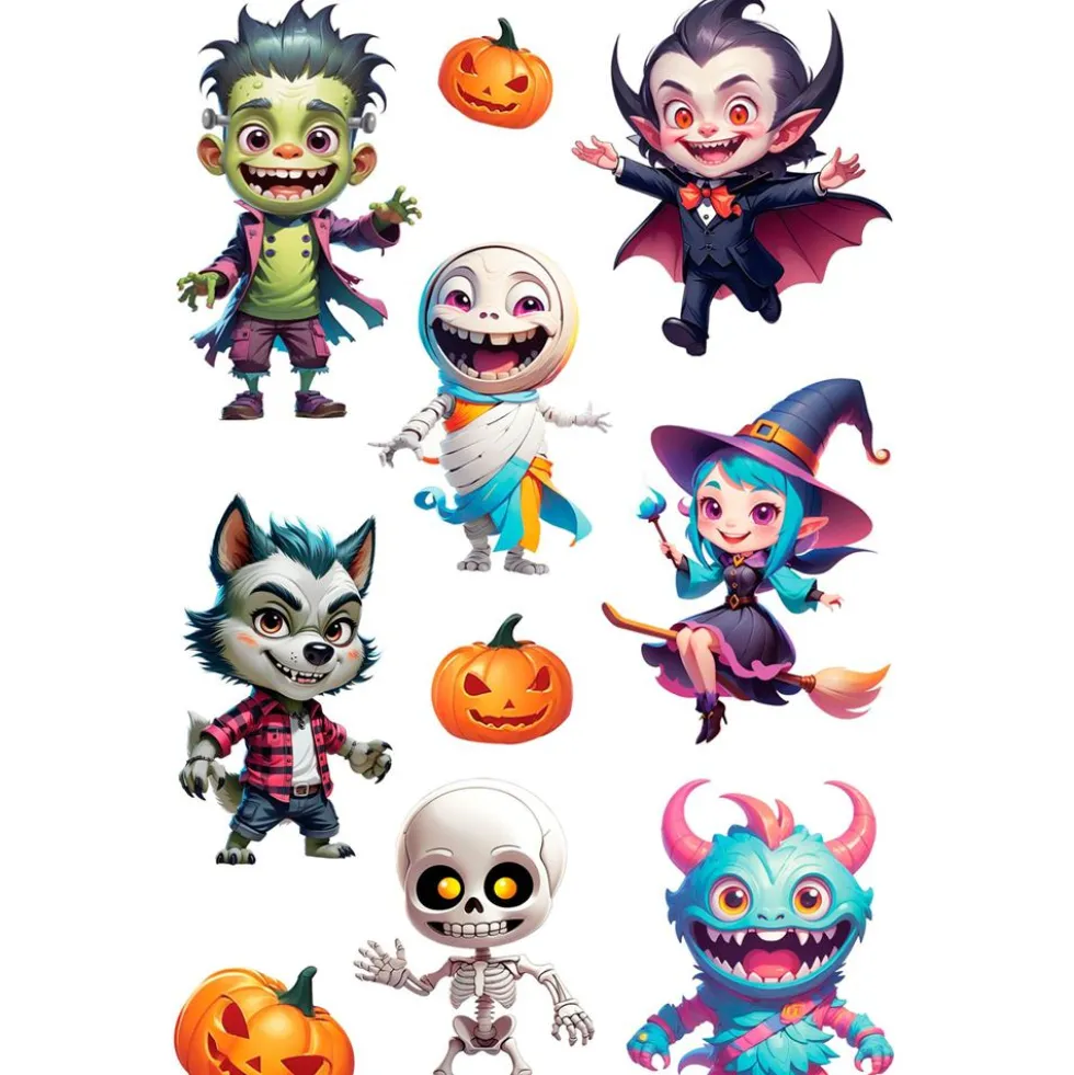 Pegatinas Infantiles Halloween – Diseños Monstruos