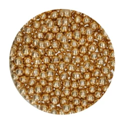 Perlas de Chocolate Crujiente Oro Metalizado 60 gr - Funcakes