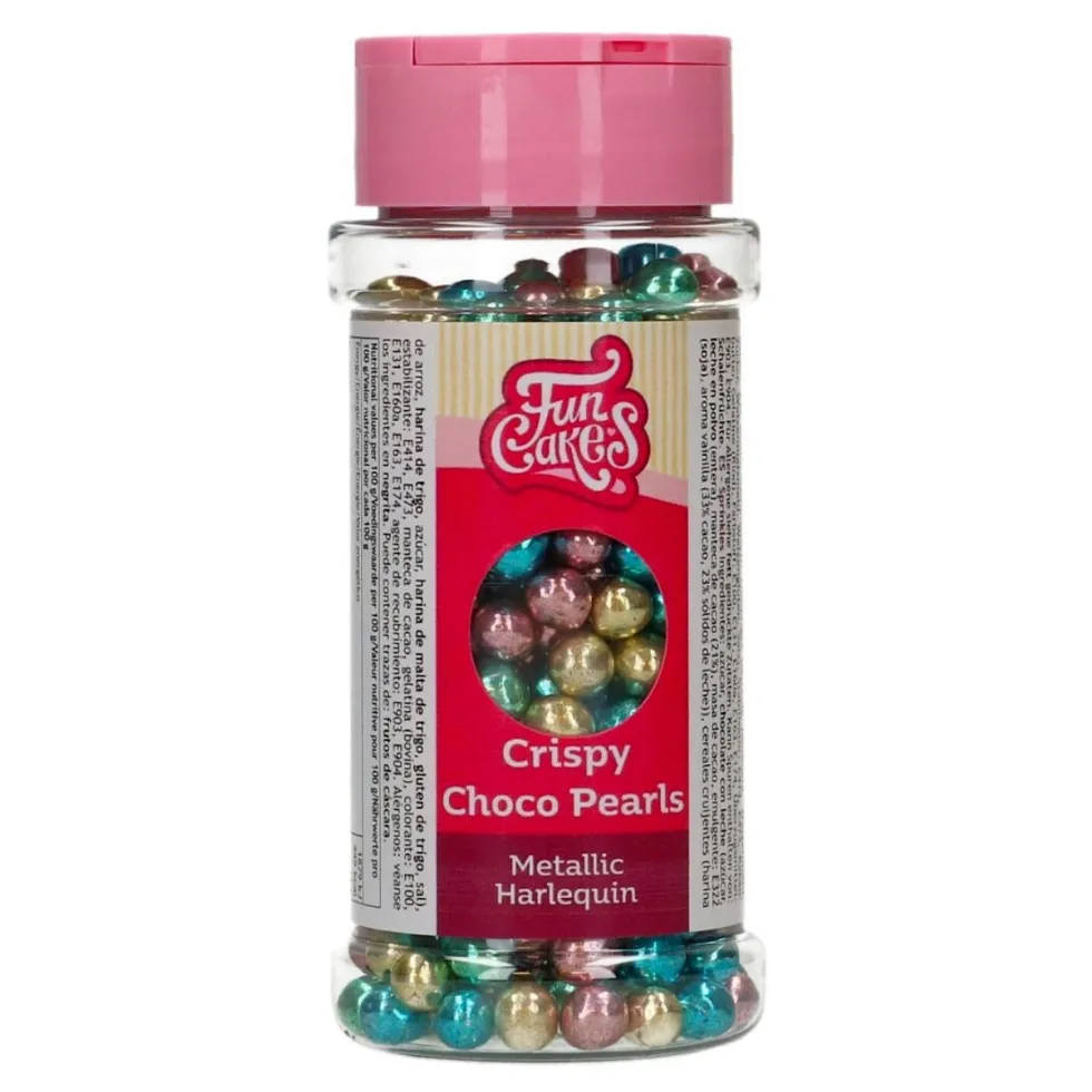 Perlas de Chocolate Crujiente Colores Metalizados 60 gr - Funcakes