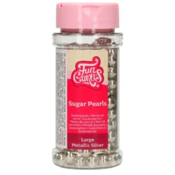 Perlas Metalizadas Plata 8 mm Funcakes