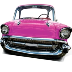 Photocall Coche Rosa Antiguo 95 cm