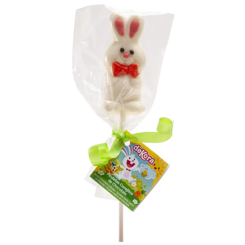 Piruleta de Chocolate Conejito con Pajarita 25 gr