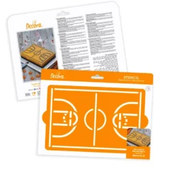 Plantilla Decorativa para Tarta Campo de Baloncesto – Decora
