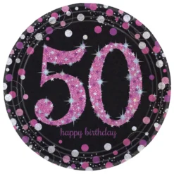 Platos 50 Años Pink Sparkling