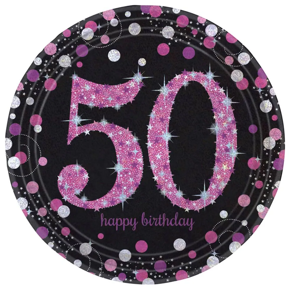 Platos 50 Años Pink Sparkling
