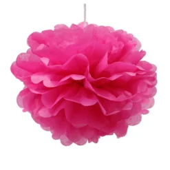 Pompón Color Fucsia 25 cm