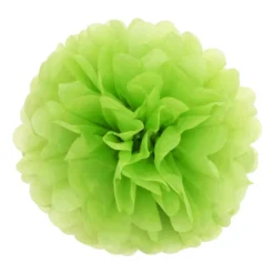 Pompón de Papel Color Verde Manzana 35 cm
