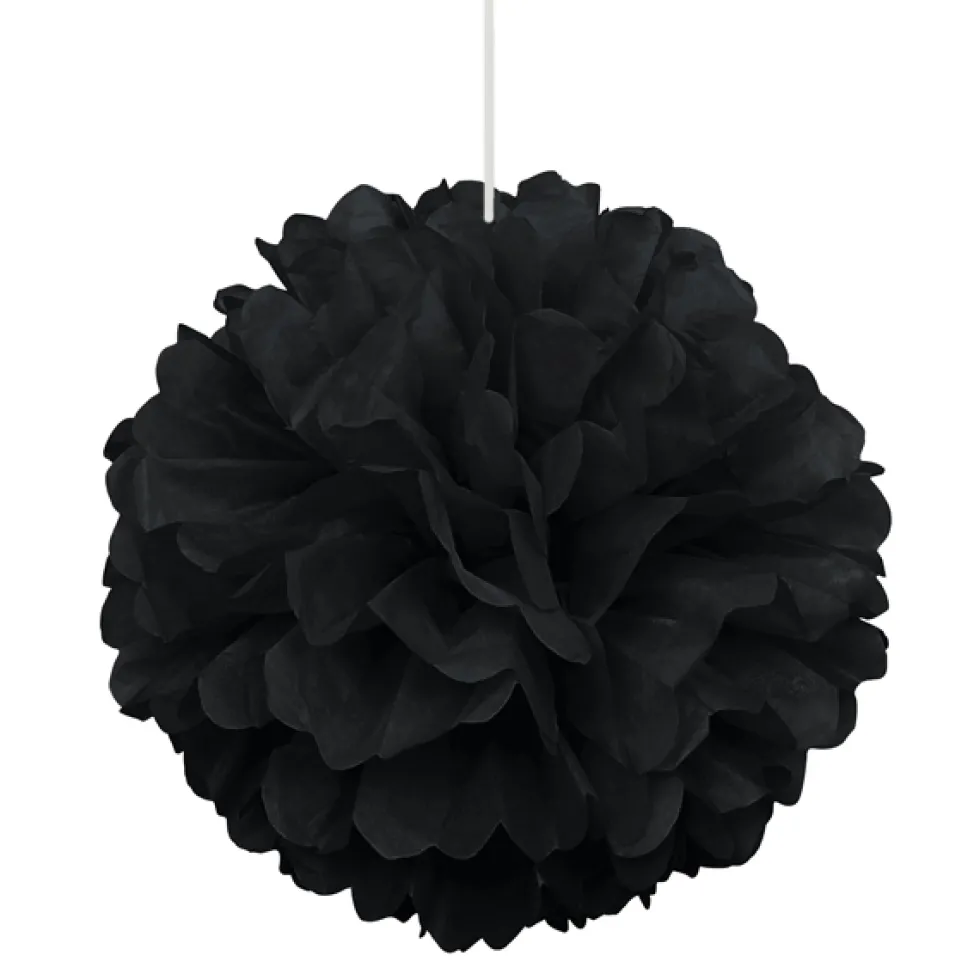 Pompón Negro 40 cm