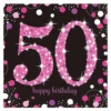 Servilletas 50 Años Pink Sparkling