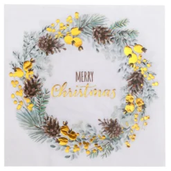 Servilletas Gold Merry Christmas 20 ud