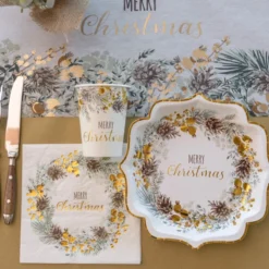 Servilletas Gold Merry Christmas 20 ud