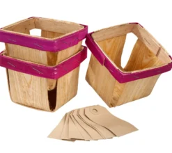 Set de 3 canastitas de madera para dulces