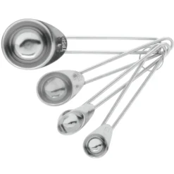 Set de 4 Cucharas Medidoras Acero Inoxidable