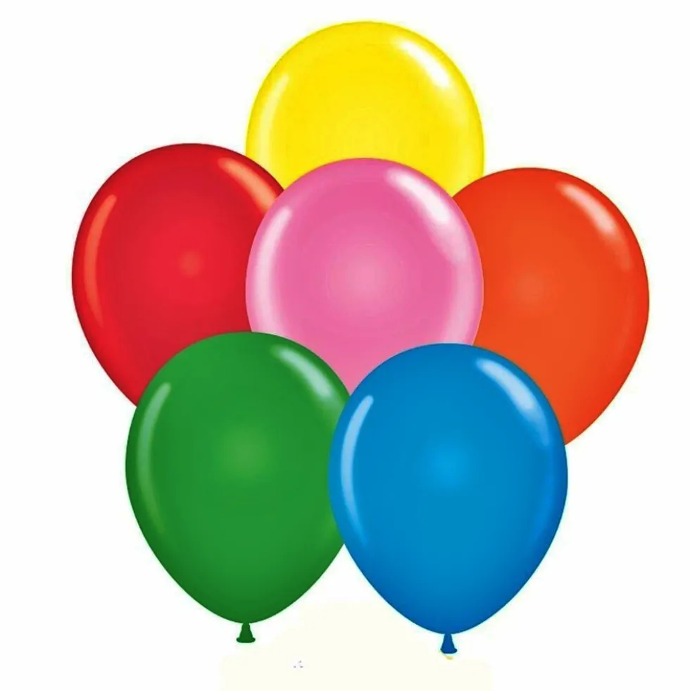 Set de 100 Globos de Látex Mate Surtidos 30 cm