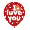 Set de 8 Globos Rojos I Love You