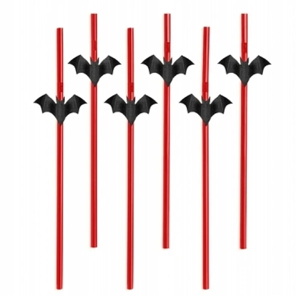Set de 6 Pajitas Murciélago