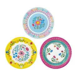 Set de 12 Platos Boho Mix Floral 22 cm