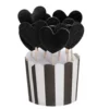 Set de 12 Toppers Corazones Negros