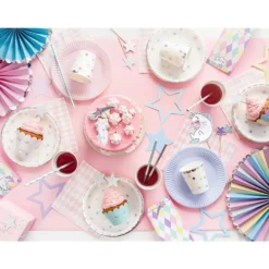 Set 3 Abanicos Decorativos Unicornio