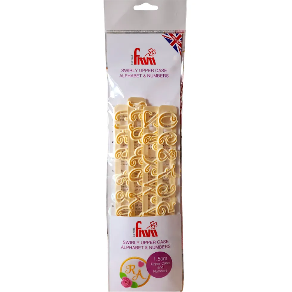 Set Cortadores Alfabeto y Números Swirly - FMM