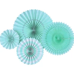 Set de 4 Abanicos Decorativos Aqua
